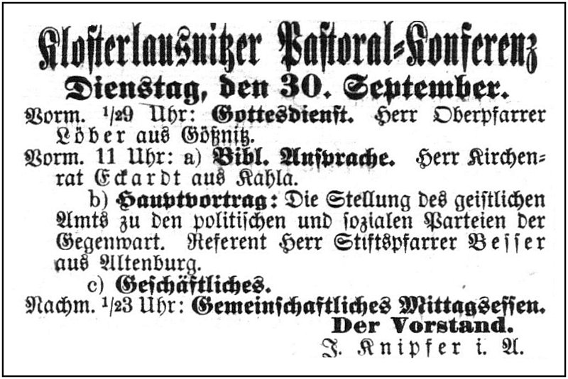 1890-09-30 Kl Pastoralkonferenz